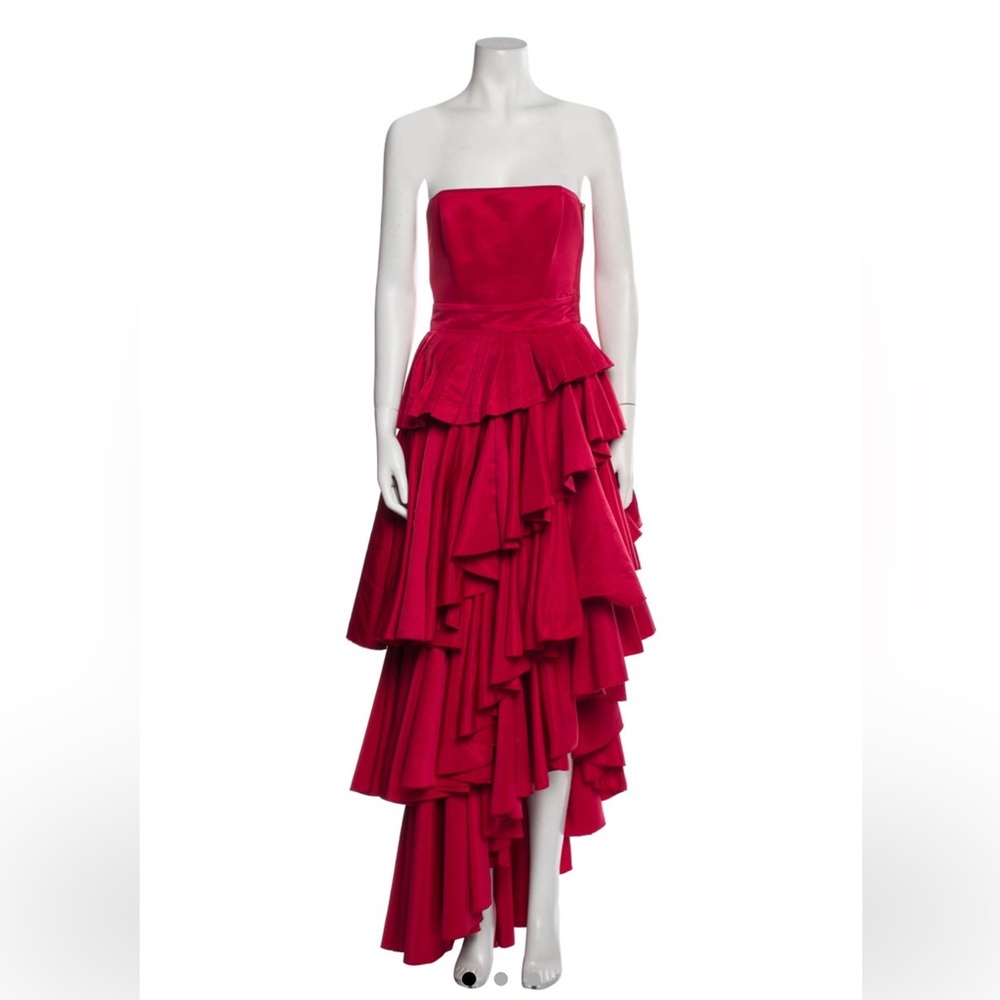 ArtClub strapless red gown